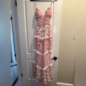 Altar'd State Pink Floral Dress